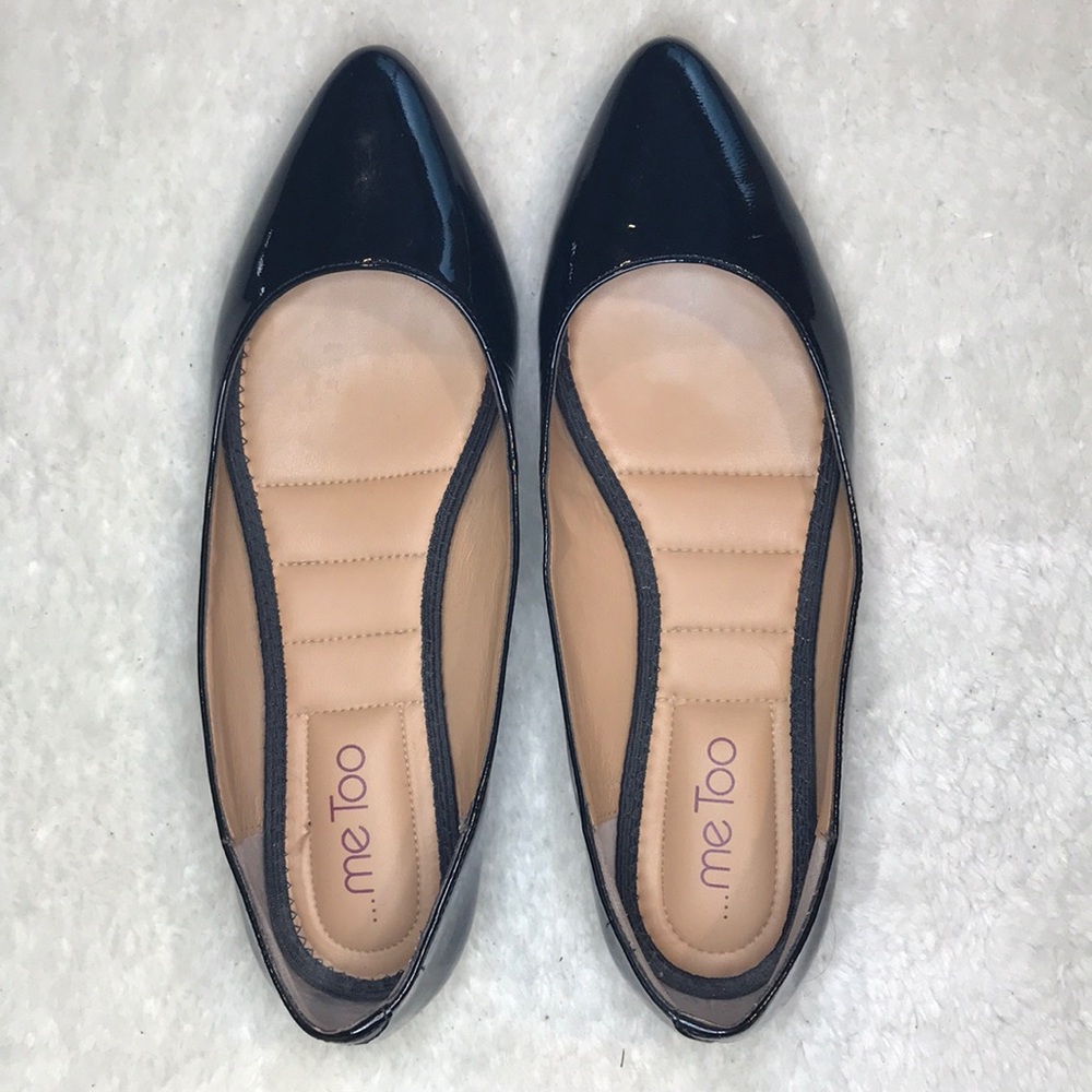 Me Too Black Patent Flats Sz 9